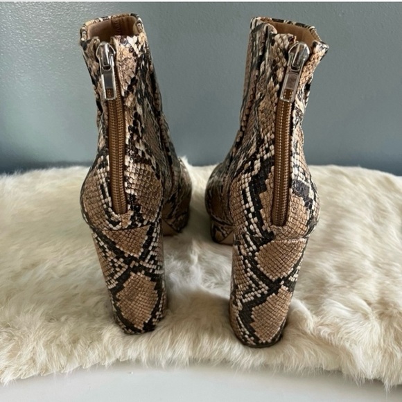 STEVE MADDEN Gusty Snake Print Platform Booties - Picture 6 of 13